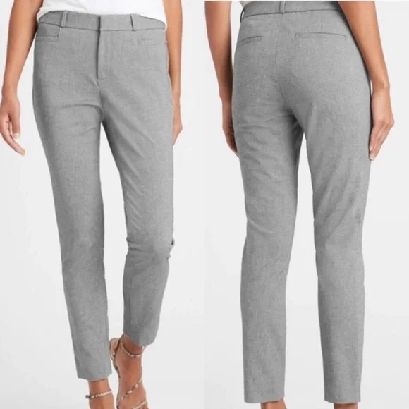 Banana Republic Sloan Gray Ankle Pants Women’s 4 Career Pants - Picture 1 of 10